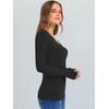 ANRABESS Long Sleeve Shirts for Women V Neck Ribbed Knit