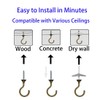 4 Sets Heavy Duty Swag Ceiling Hooks with Hardware for