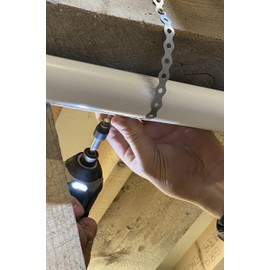 AF4F 12mm x 10m Galvanised Steel Perforated Banding Metal Fixing Strap, Builders All Round Band