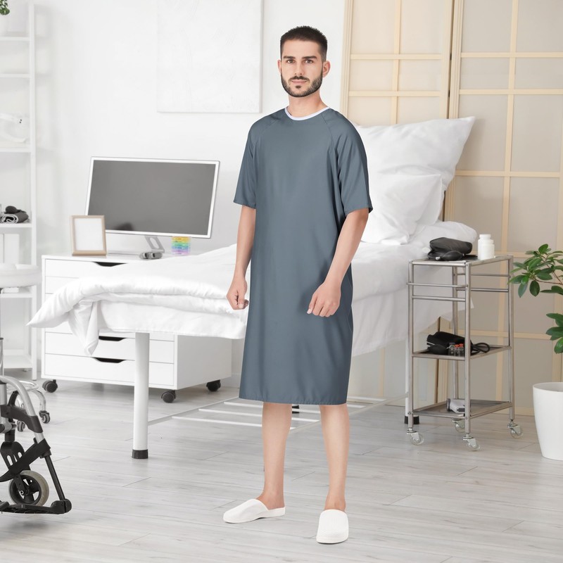 Utopia Care Men's Hospital Gown Soft and Comfortable Patient Gown
