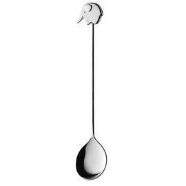 Takakuwa Metal Rubber Cast Elephant Coffee Spoon, Silver 003303