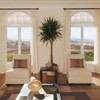 PROTINT WINDOWS Precut Floral Glass Privacy Arched Window Film, Self