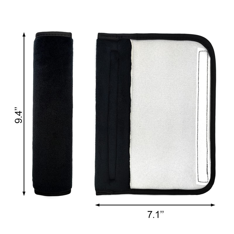 Mebamce 2 Pack Black Soft and Comfortable Car Seat Belt