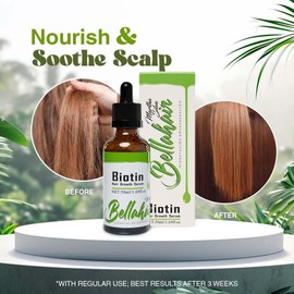 BellaHair | Advanced Hair Serum for Thicker, Stronger, and Healthier Hair - Stimulates Growth and Reduces Hair Loss for Men and Women