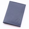 VOLPE Slim Wallet Genuine Leather for Men and Women (Blue)