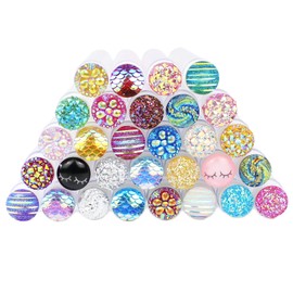 SenRocc 30pcs Mascara Wand Tube Diamond Head Mascara Brushes Eyelash Spoolies Brush Makeup Tool Applicator Eyelash Brush Tubes Makeup Brush (30colors-MIX-CA)