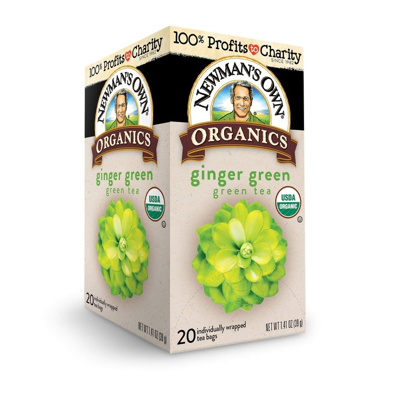 Newman's Own Organic Ginger Green Tea Green Tea with 20