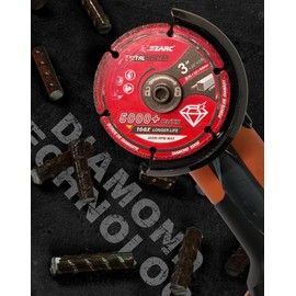 EZARC Diamond Cutting Disc 76 x 1.2 x 10 mm - Suitable for Metal/Steel/Stainless Steel - Suitable for Angle Grinders, Pack of 2