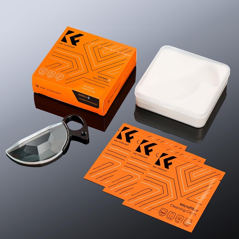 K&F Concept Handheld Semicircle Kaleidoscope Prism Filter, 79mm Kaleidoscope Filter,