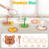 Animal Ring Toss Game Set, 6 Cartoon Bases & 36