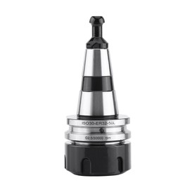 Hilitand ISO30 ER32 Balance Collet Chuck Stainless Steel G2.5 30000RPM CNC Milling Lathe Tool Holder Silver and Black