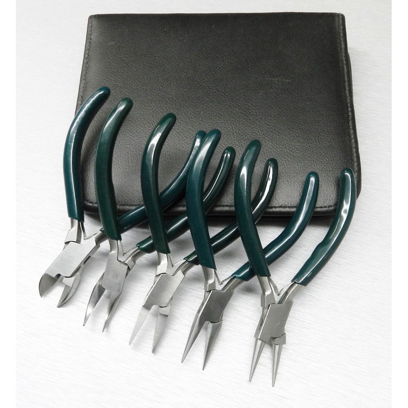 5 Pc Jewelers Pliers Set Jewelry Making Beading Wire Wrapping