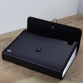 Elba Document Folder A4 Expanding File Black