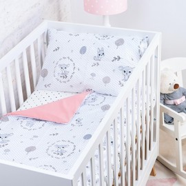 Baby Safe Duvet Cover Cot Newborn 120 x 90 cm Duvet Cover Cot 100% Organic Cotton Oeko-Tex Certified Sheets Single Bed Baby Bedding Set Deer Small