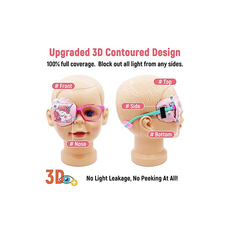 Parche para ojos astrópico 3D de algodón y seda para