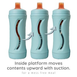 Subo Baby Food Bottle | No Mess Squeeze-Free Toddler Self Feeder | Feeding Bottle to Replace Resuable Pouches | (Duck Egg Blue)