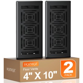 Floor Register 4x10, Floor Vent Covers Heavy Duty Steel Walkable Floor Vents, Adjustable Decor Grates for Home Floor Sidewall Office or Ceiling Vent, Vent Covers for Home Floor, Black