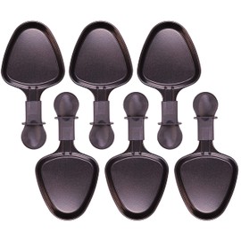 6x 27041 Raclette Pans Oval L x W x H: 10.5 x 10 x 1.4 cm (Pan) Total Length 19.7 cm Dishwasher Safe Replacement Compatible with Klarstein/Princess/Tristar/Tefal such as XA400102