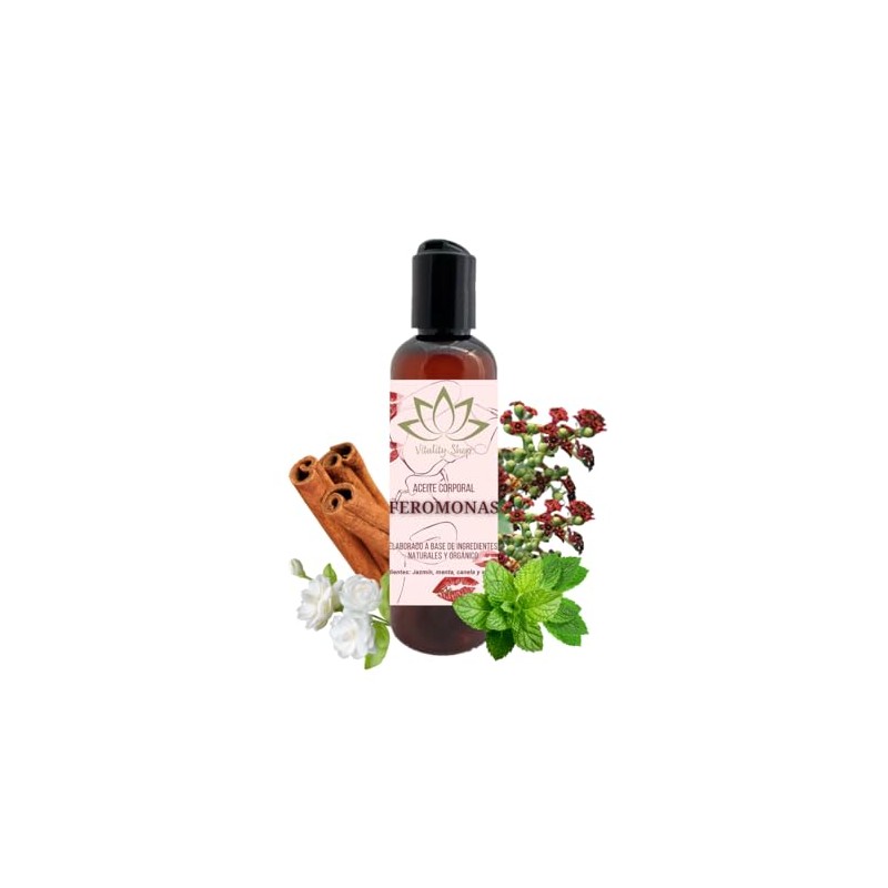 Aceite orgánico corporal para masaje De Feromonas de 125mL. Con