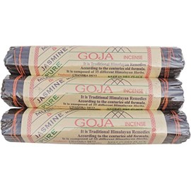 Pack of 3 Nepalese Herbal Incense Lord Buddha Goja Natural Herbal Sandalwood & Jasmine Amber & Musk Snow Lion (Goja 3 Pack)