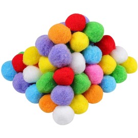 Adeteu Pompoms for Crafts, Pack of 200 3 cm Colourful Large Pompoms, Large Pom Poms for Craft Making, Pompoms Balls for Easter, Christmas, Children, Colourful Pompoms for Funny DIY Creative Crafts