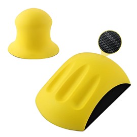 Zliger Velcro Hand Sanding Block, Pack of 2 Sanding Block with Hook and Loop Sanding Block Hand Sanding Block Round Hand Sanding Block with Velcro Sanding Block for Sanding Discs (2)