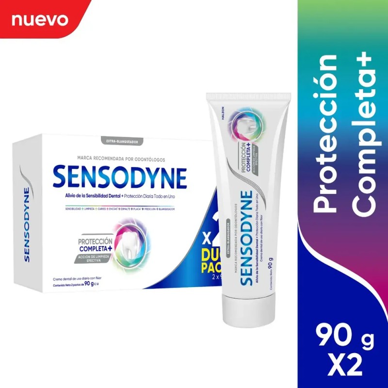 2 Pack Crema Dental Protección Completa+ 90g Sensodyne