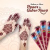 6 x Dark Brown Mehndi All Natural Body Art Organic