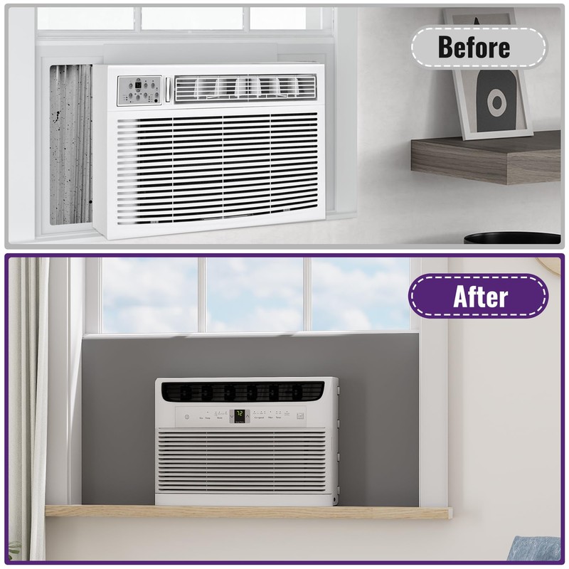 Mxclimate Full Surround Window AC Insulation Foam Side Panels for