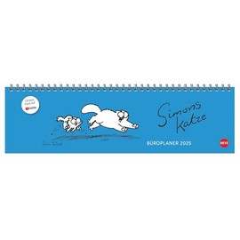 Simons Katze Büroplaner 2025: Kultiger Tischkalender für den Arbeitsplatz. Lustiger Spiral-Kalender für Simons Cat-Fans. Wochenplaner 2025 quer. (Tisch-Querplaner Heye)
