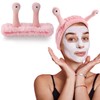 SuPoo Snail Face Wash Headband - Light Pink, Soft Microfiber