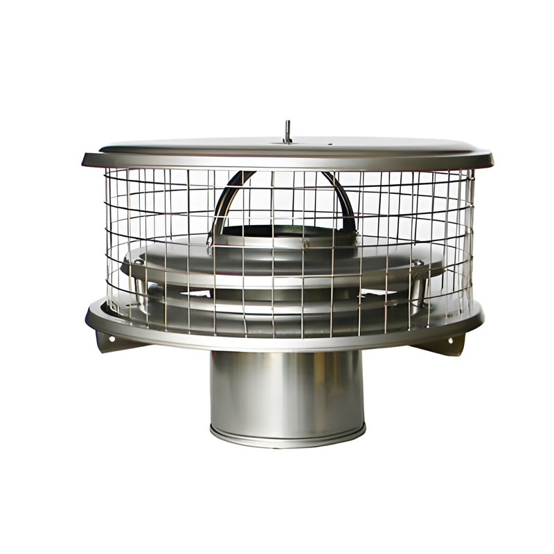 yuco 6" WeatherShield Stainless Steel Chimney Cap for Air Cooled