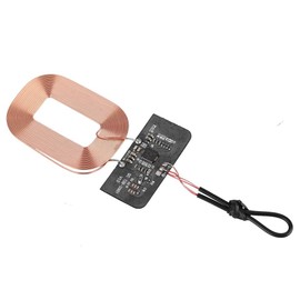 ASHATA Módulo de Receptor de Carga inalámbrico DIY Qi Módulo de Receptor de Carga inalámbrico Ultra Delgado Cargador de Bobina de Placa de Circuito,  