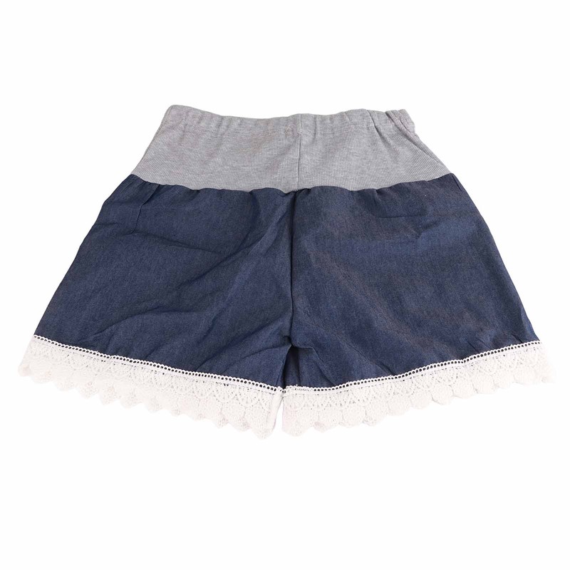 Maternity Denim Shorts Thin Soft Breathable Drawstring Fashionable Pregnancy Support