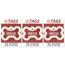 GoTags Dog Tag Silencers, Glow in The Dark Silencer to Quiet Noisy Pet Tags