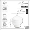 Vikko Soup Crocks With Lids, 14 Ounce Elegant White Soup