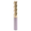 1/2" Solid Carbide Square Long End Mill - ZrN Coated,