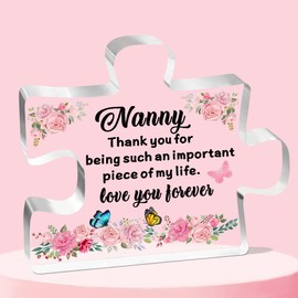JETTOP Nanny Gifts-Gifts for Nanny Birthday Christmas Mothers Day Great Best Nanny Gifts Acrylic Plaque Piece