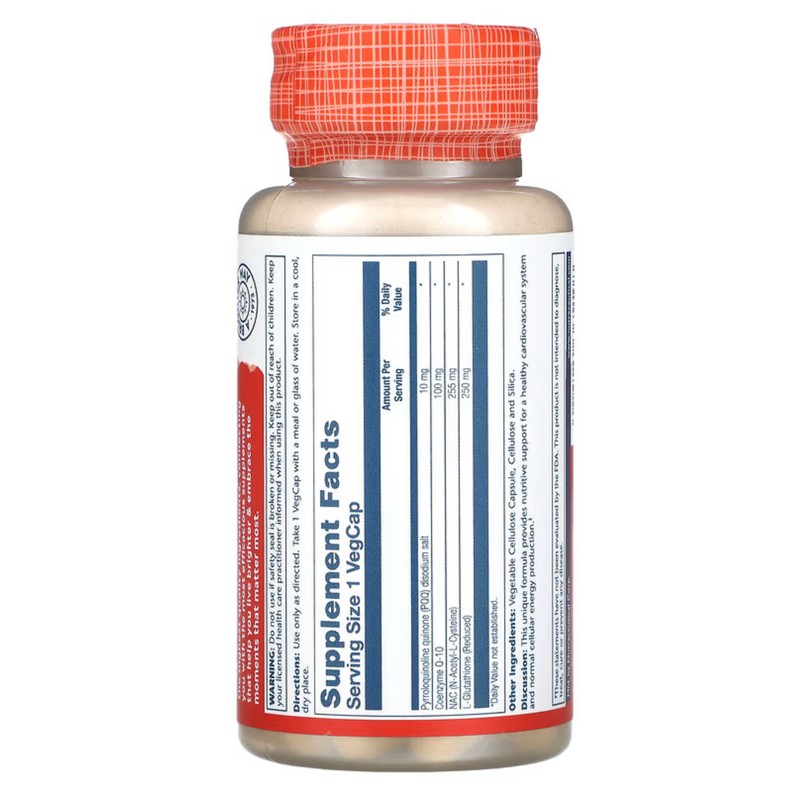 SOLARAY - PQQ + CoQ-10 - 30 VegCaps with NAC