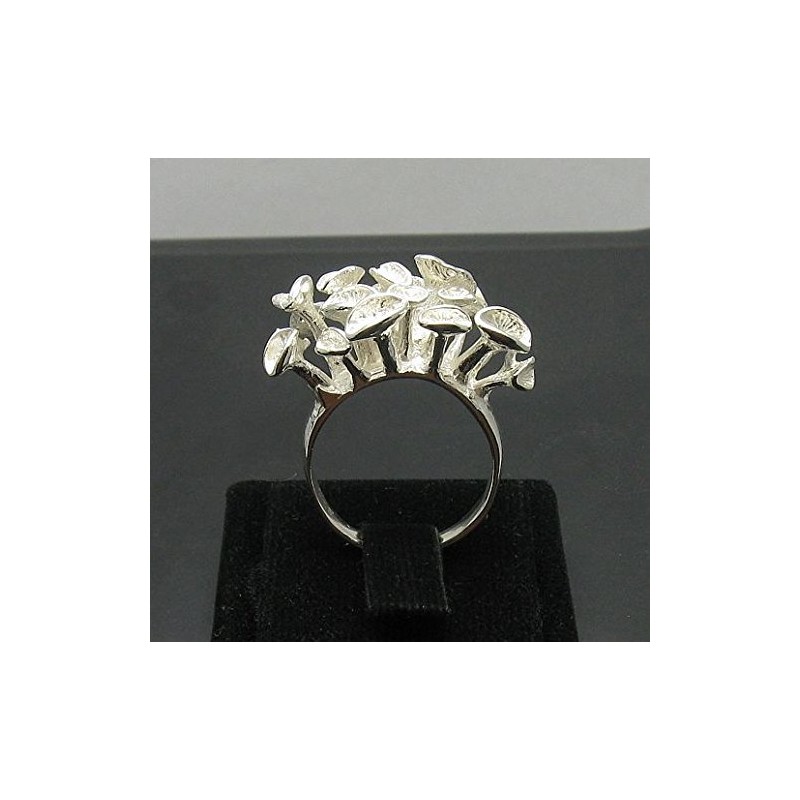 Extravagant sterling silver ring solid 925 size H - V