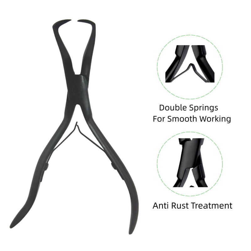 Hair Extension Beads Remover Pliers Black - Stainless Steel Microlink