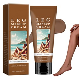 Leg Makeup Waterproof No Transfer, Leg Make Up to Cover Up Tattoo, Concealer Full Coverage for Mature Skin, Long-Lasting Leg and Body Scar Cover Up Makeup, Light Glow, Easy Application (Cocoa)