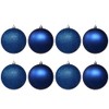 Navy Blue Christmas Baubles 10cm Tree Ornaments - Glitter Matt