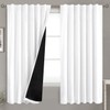 BGment Pure White 100% Blackout Curtains 63 Inches Long with
