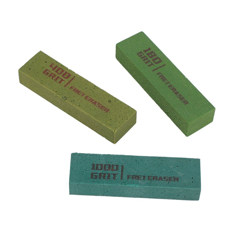 3pcs Guitar Fret Erasers Guitar Fret Polishing Abrasive Rubber Blocks