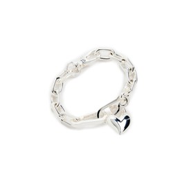 JENNY BIRD Women's Padlock Heart Chain Bracelet, High Polish Silver, One Size