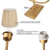 JIMUBEAM Vintage Brass 2-Lights Wall Sconce Lighting with Fabric Shades