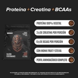 Birdman Falcon Performance Proteina Premium Alto Rendimiento En Polvo, 30gr proteina y 3gr Creatina por porción, Sin Inflamacion, Sin Acne, Sabor Choc