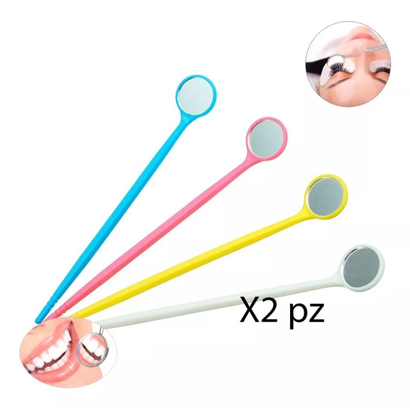 Veraly 2 Espejo Lash O Dental Extension De Pestañas Plástico