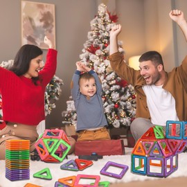 Vjonnl Magnetic Building Blocks Toys 38PCS for 3 4 5 6 7 8+ Year Old Boys Girls Toddler Christmas Birthday Gift Magnetic Tiles Kids Magnet Magnatiles Set STEM Toy Educational Construction Learning